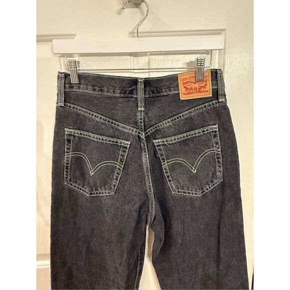 Levi’s Black Ribcage Button Front Straight Ankle Jeans sz 28 NWOT - Picture 5 of 7